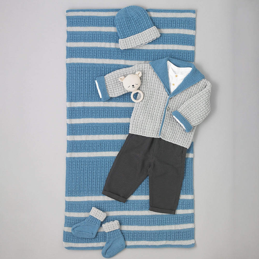 Sailors Set - Layette Knitting Pattern for Babies in Paintbox Yarns Baby DK