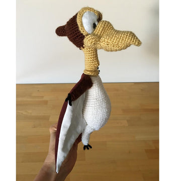 Crocheted baby pteradactyl, Petri