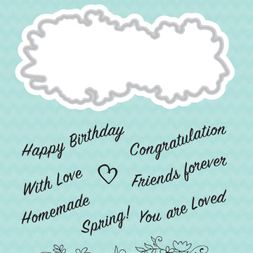 Studio Light Basic Stamp & Die Set - Sentiments