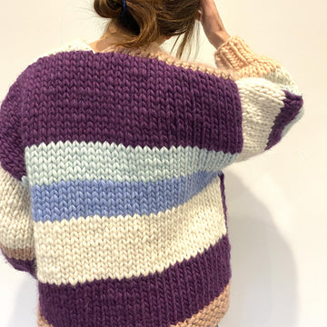 Quick Knit Colorblock Cardigan