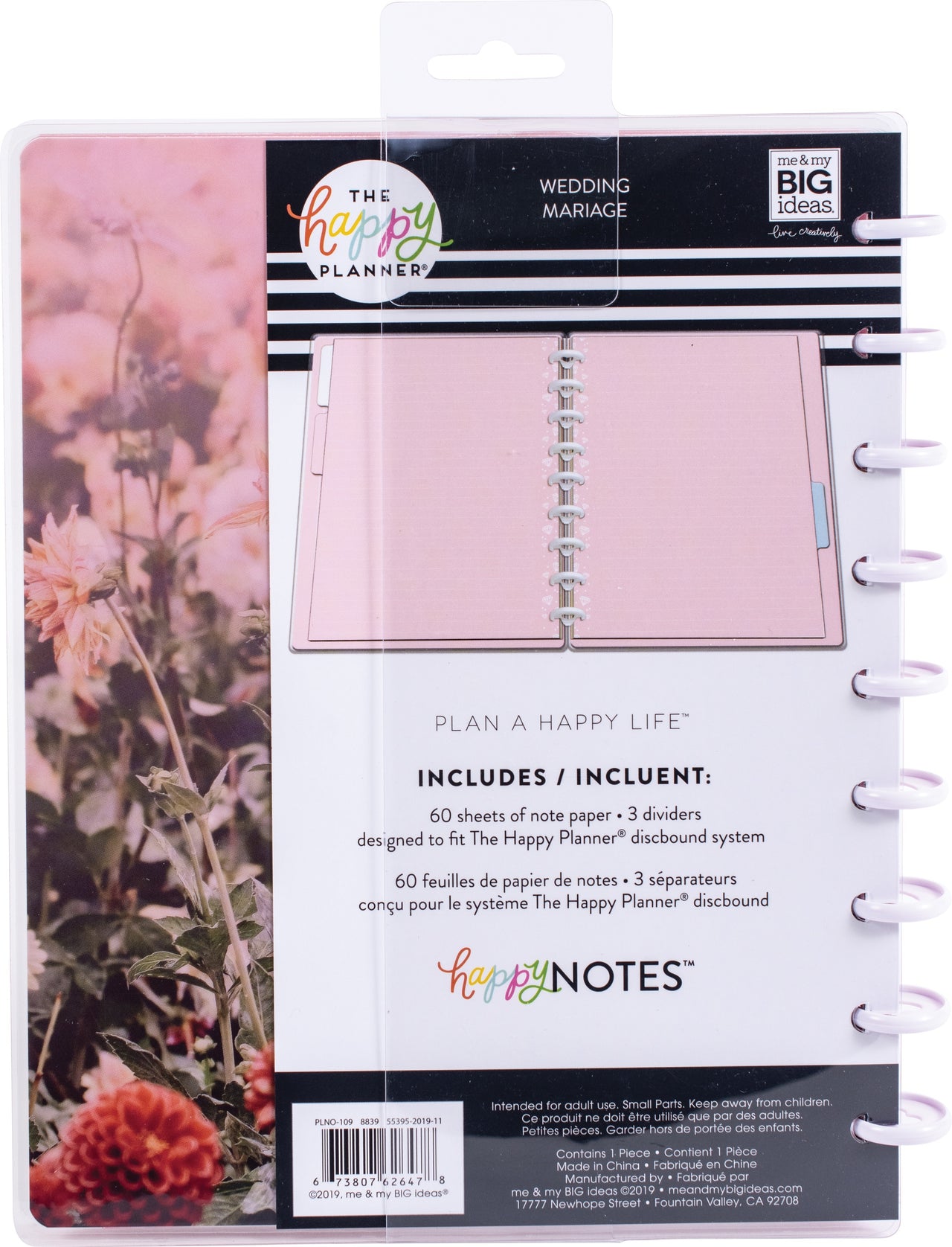 Happy Planner Notebook W/60 Sheets - Love Is In The Air