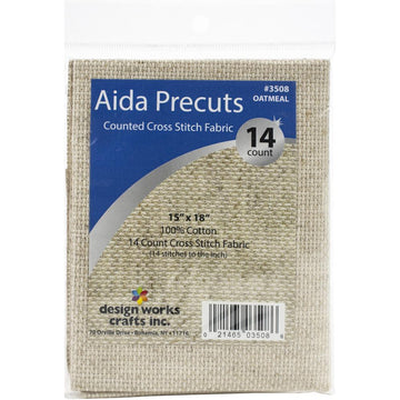 Design Works Gold Quality Aida 14 Count W3508 - Oatmeal - 15"X18"