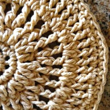 Sunny Round Dishcloth