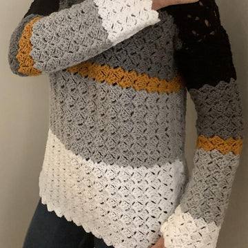Slanted Squares Sweater
