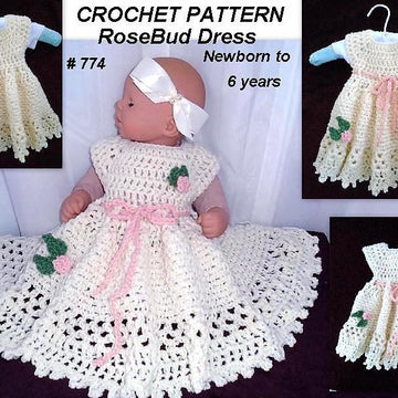 774 RoseBud  Baby and Girl's Dress