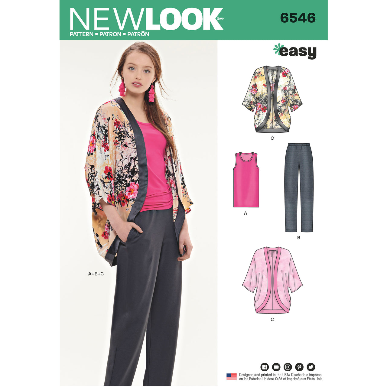 New Look 6546 Misses' Seperates 6546 - Paper Pattern, Size A (XS-S-M-L-XL)