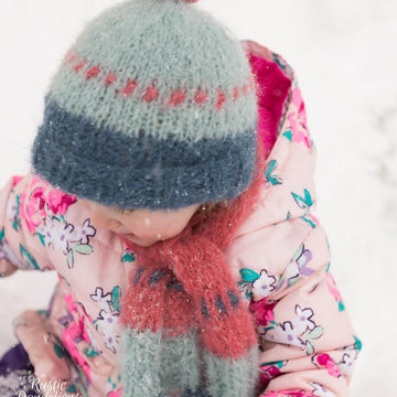 Peacock Ore Hat and Scarf set
