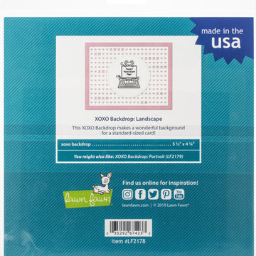 Lawn Fawn Lawn Cuts Custom Craft Die - XOXO Backdrop: Landscape