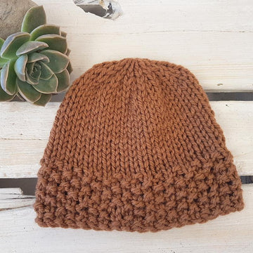 Chunky Moss Stitch Baby Beanie
