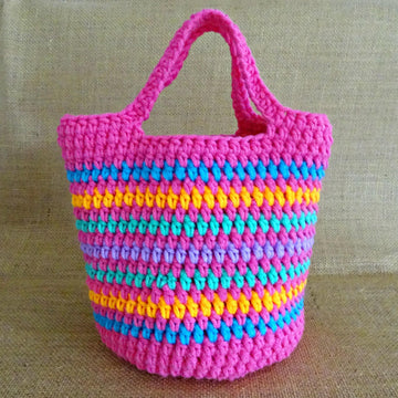 Girls Crochet Tote Bag Purse