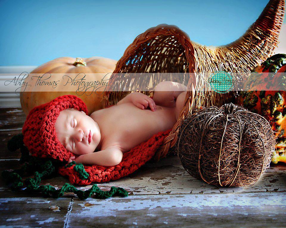 Chunky Pumpkin Hat & Cocoon