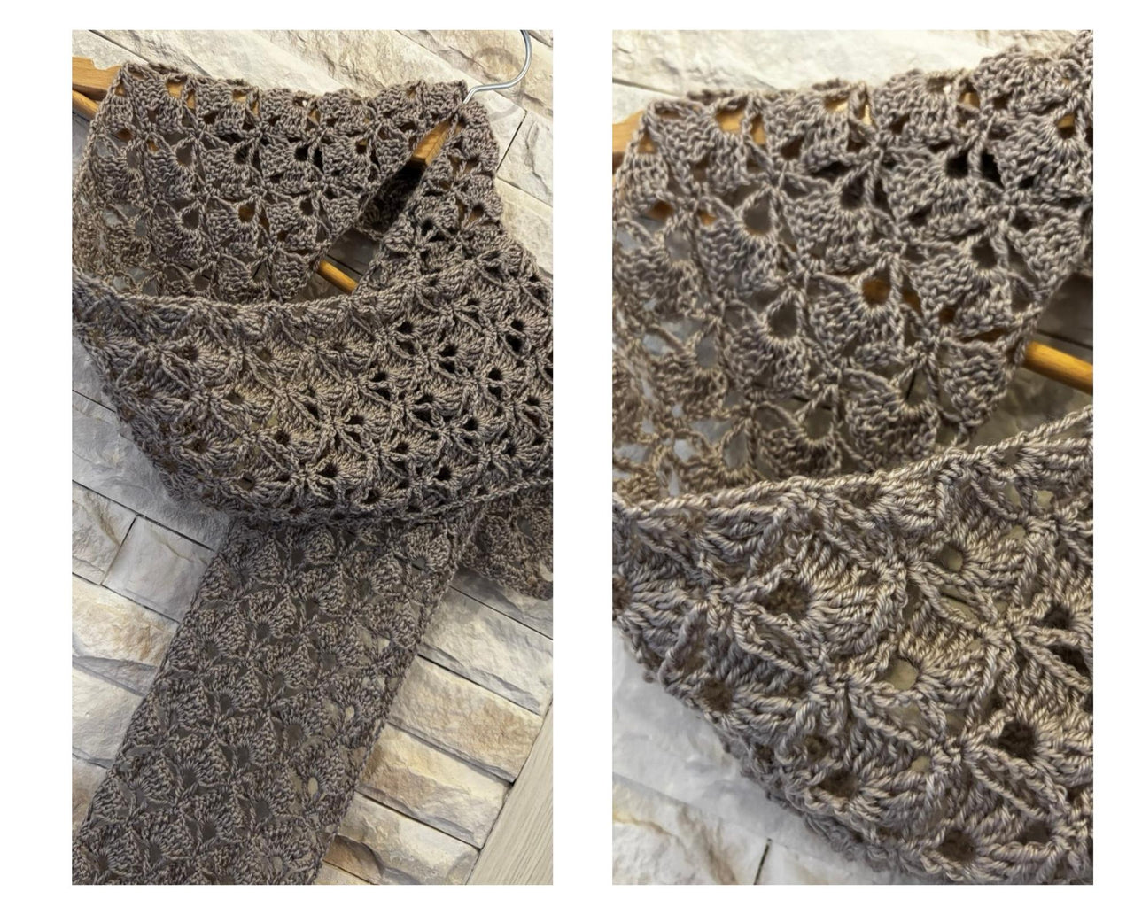 CROCHET GREY SCARF PATTERN