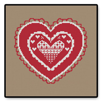 Valentine Heart - PDF Cross Stitch Pattern