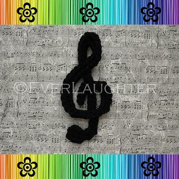 Treble Clef Applique
