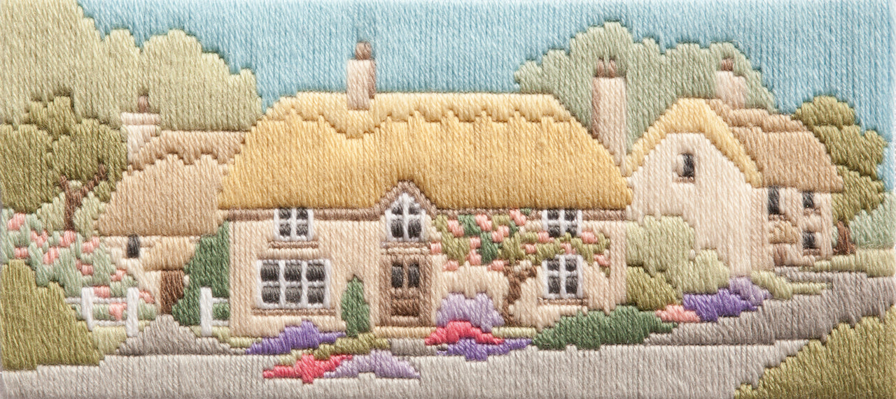 Derwentwater Designs Rose Lane Long Stitch Kit - 28 x 12cm