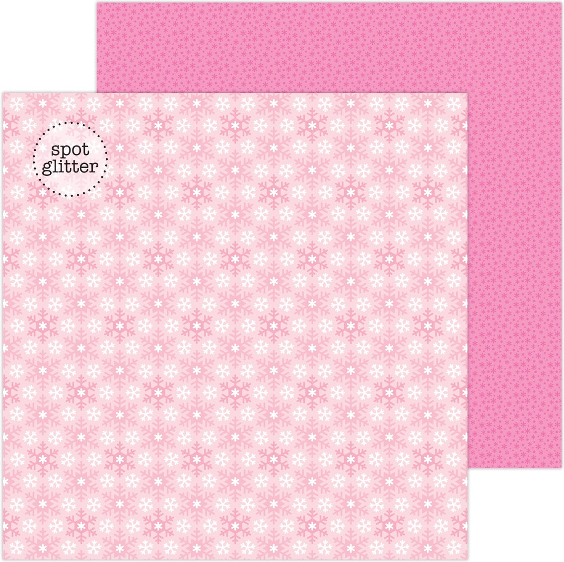 Doodlebug Winter Wonderland Double-Sided Glitter Cardstock 12"X12" 25/Pkg - Winter Wonderland