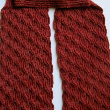 Brioche Cabled Turtleneck Scarf