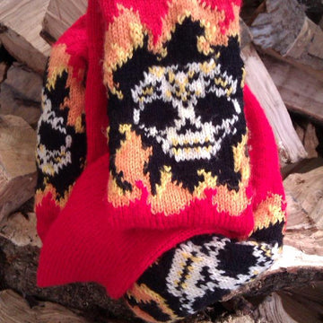 Flaming Skull Scarf