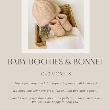 Cute and Simple Newborn Booties and Bonnet