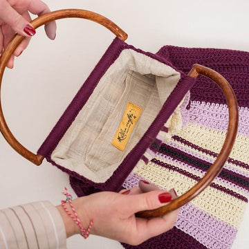 Purple Denim Purse