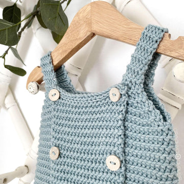 6-12 months - BUTTONY Crochet Romper Pattern