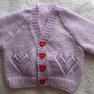Hearts and Sparkle Baby cardigan