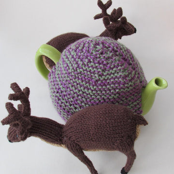 Deer in the heather tea cosy