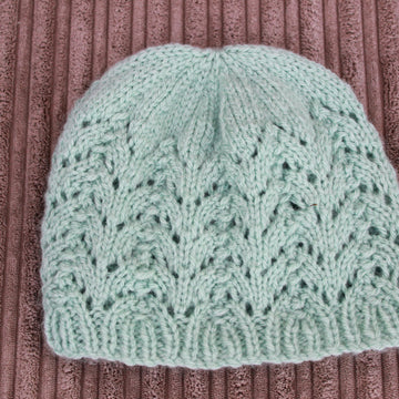 Knitting Pattern ladies hat beanie UK & USA Terms #16