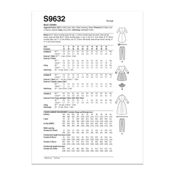 Simplicity Misses' Costumes by Theresa Laquey S9632 - Sewing Pattern