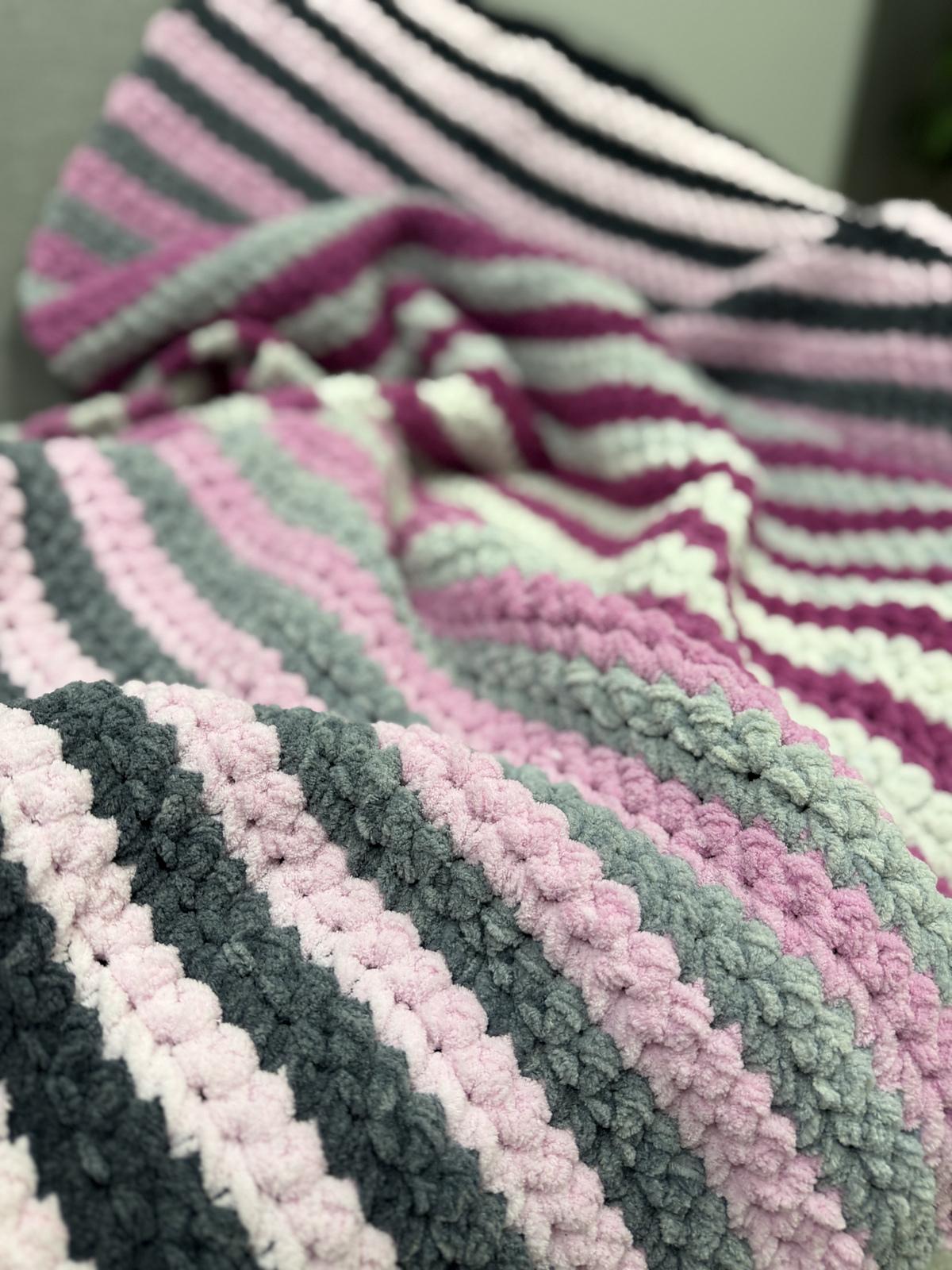 Perfect Phasing Striped Crochet Blanket