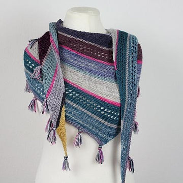Shawl without weaving ends