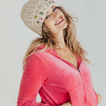 Chunky V Stitch Beanie | The Glitz and Glam Beanie