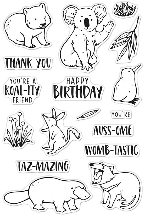 Hero Arts Clear Stamps 4"X6" - Bandicoot & Friends