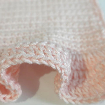 Ruffle Crop Top in peach