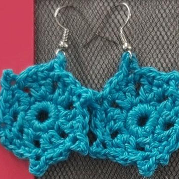Cotton crochet earrings UK terms