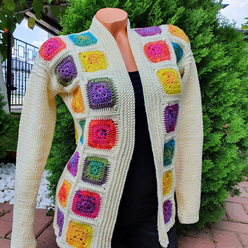 Jacket with granny squares