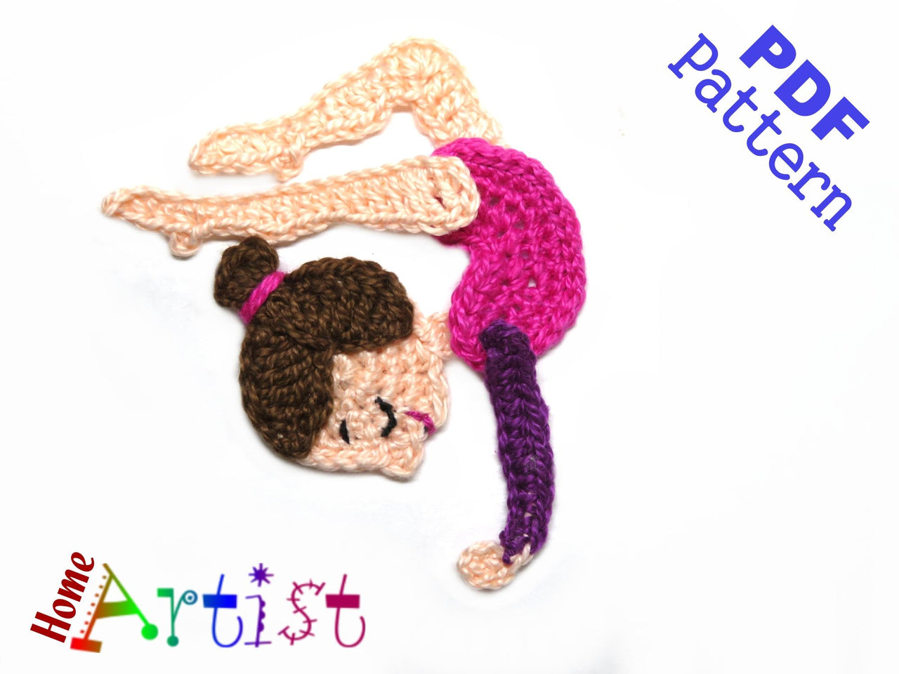 Gymnastic 4 Crochet Applique Pattern