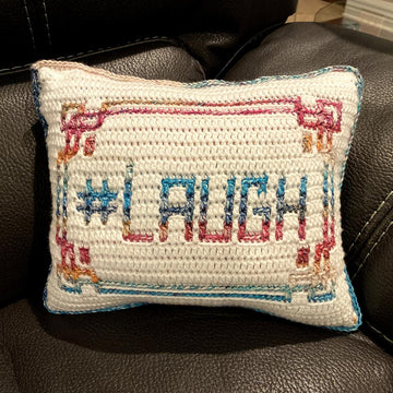 #Laugh Mosaic Pillow No 2
