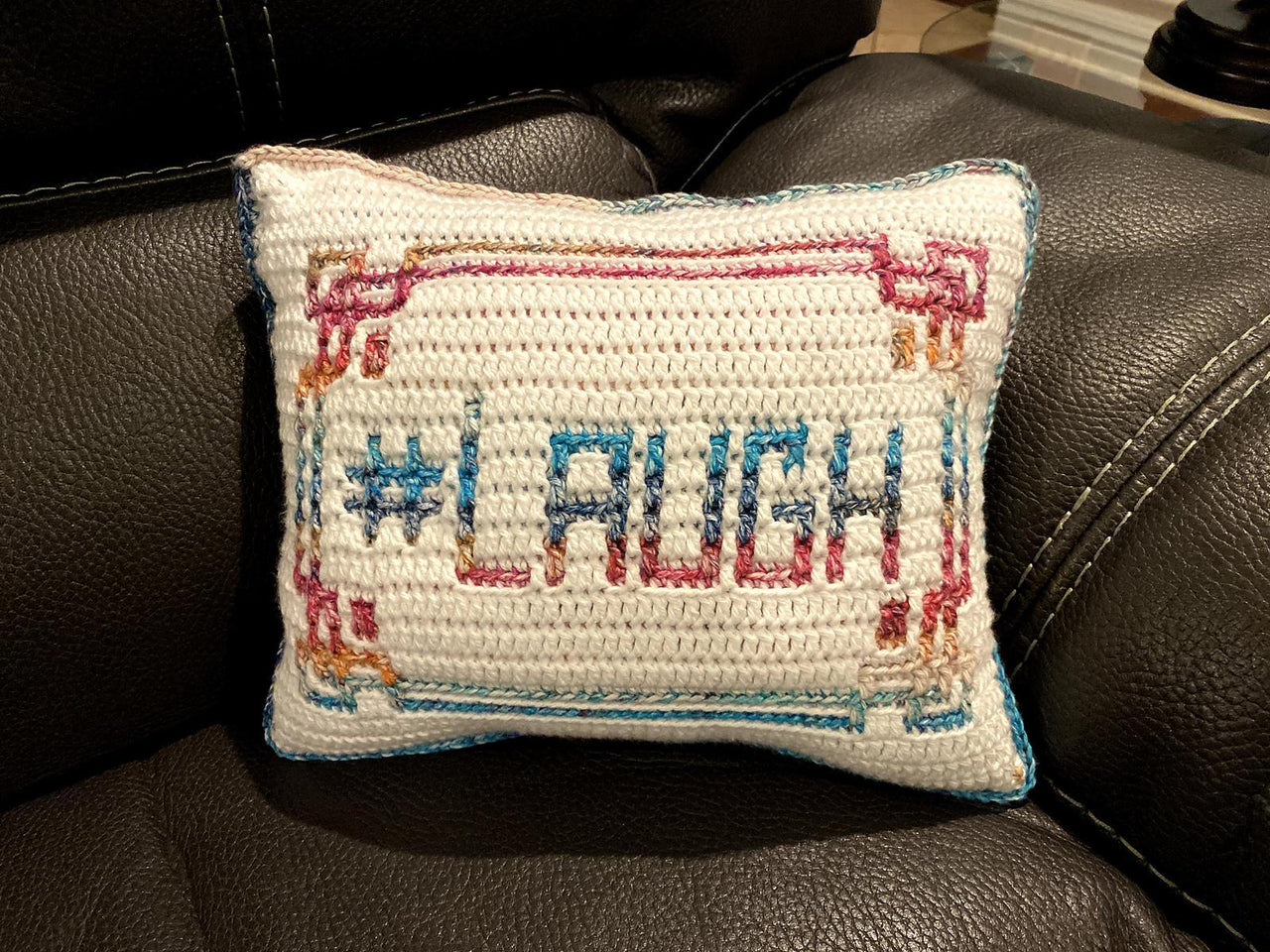 #Laugh Mosaic Pillow No 2