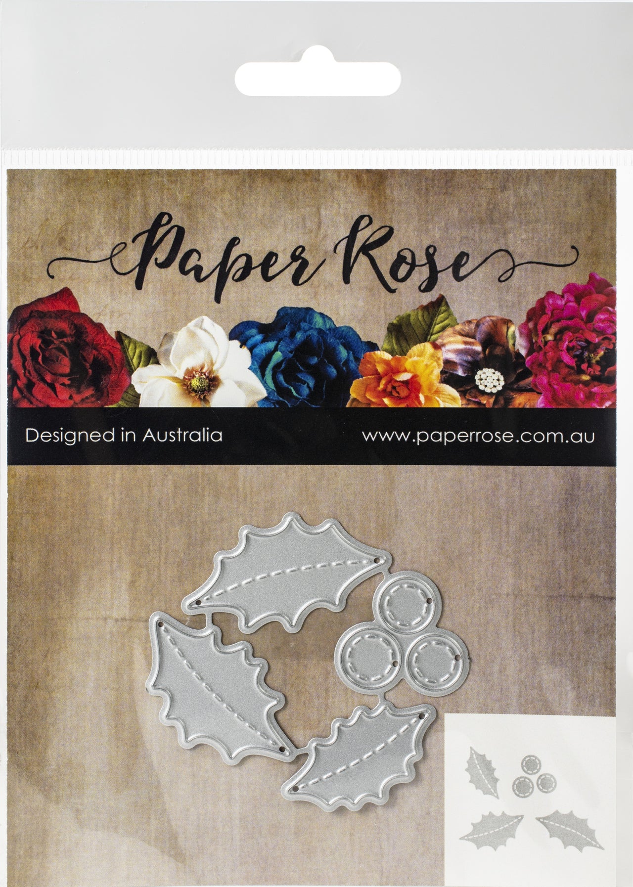 Paper Rose Dies - Stitched Holly