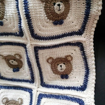 Teddy Bear Tiles Blanket