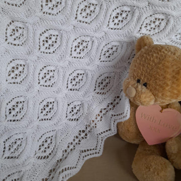 Braided Diamonds Baby Shawl