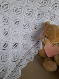 Braided Diamonds Baby Shawl