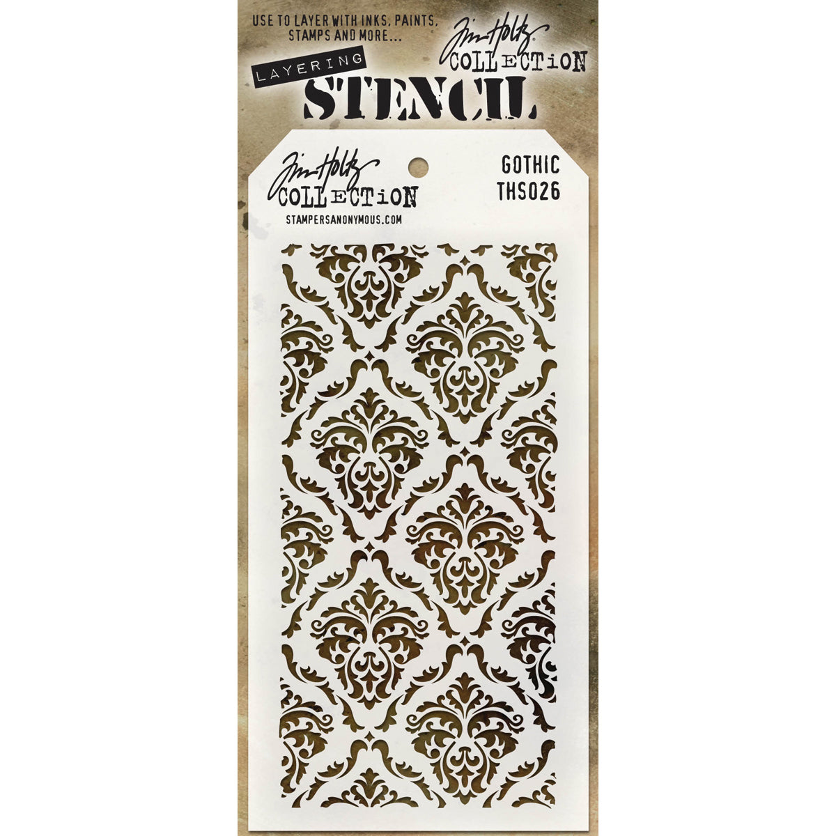 Stampers Anonymous Tim Holtz Layered Stencil 4.125"X8.5" - Gothic