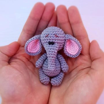 Crochet miniature elephant pattern PDF