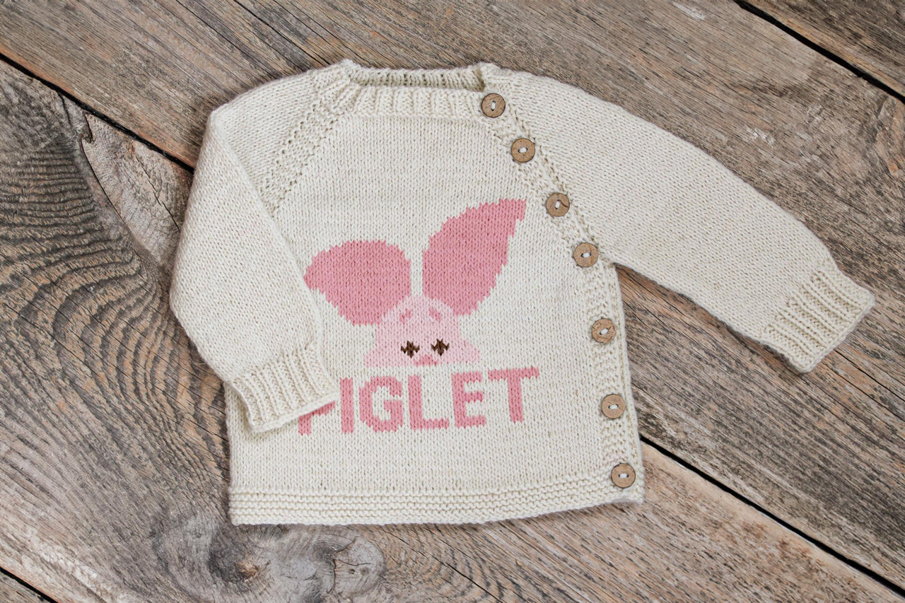 Piglet Knit kids sweater Knitting Pattern