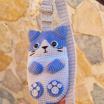 Mobile phone crossbody shoulder bag crochet pattern T5