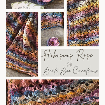 Hibiscus Rose Shawl Wrap Crochet Pattern