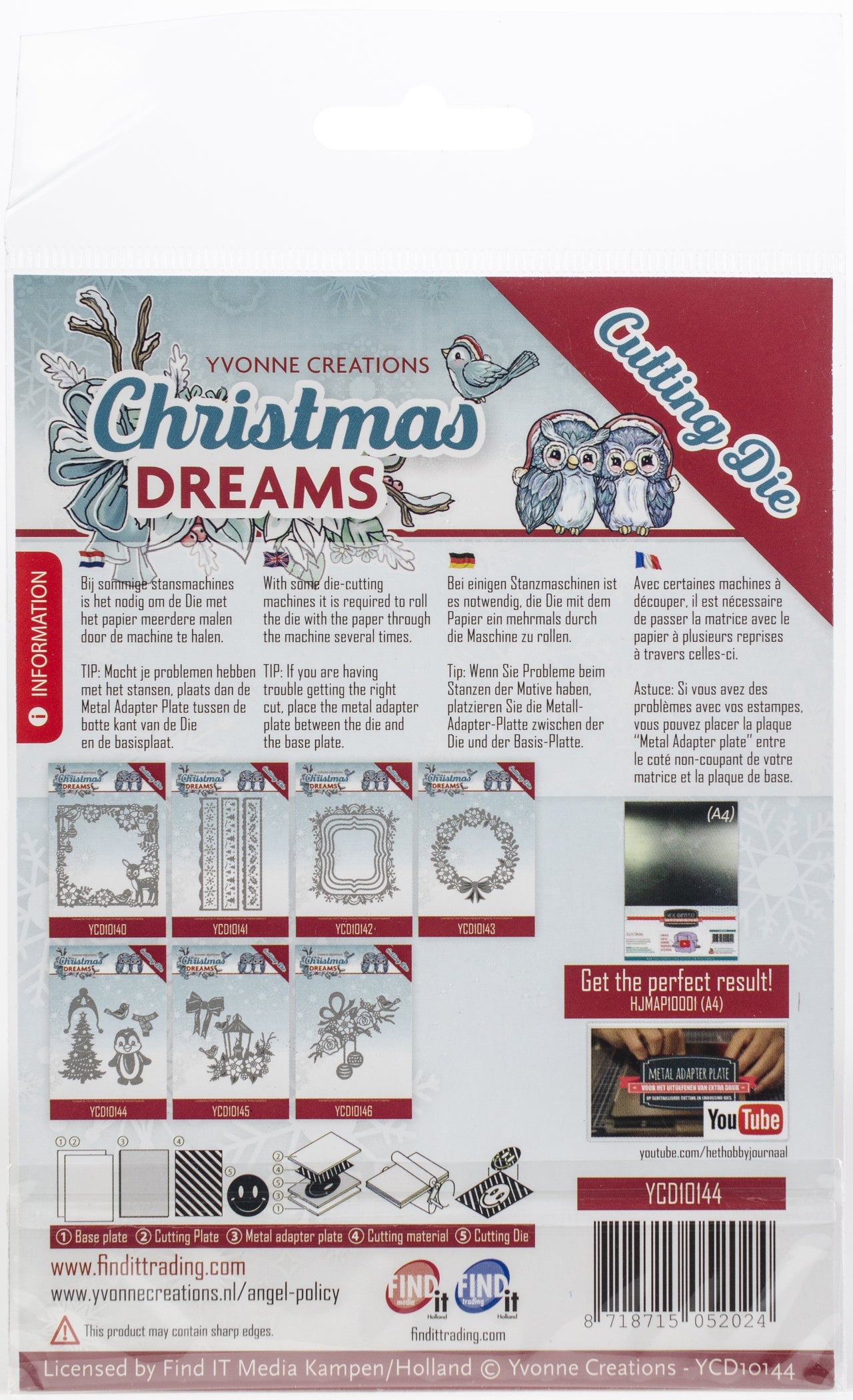 Find It Trading Yvonne Creations Die - Penguin, Christmas Dreams