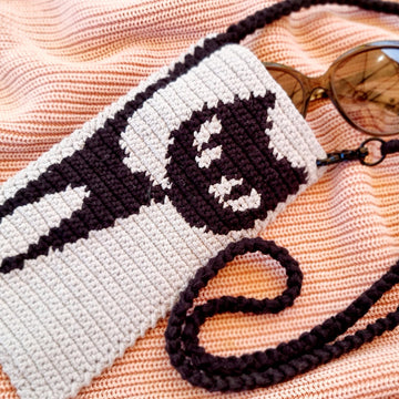 Mobile phone crossbody shoulder bag crochet pattern T25